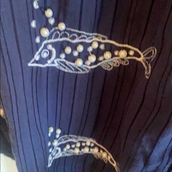 Soft Surroundings women’s size large petite  button up top - Picture 3 of 5